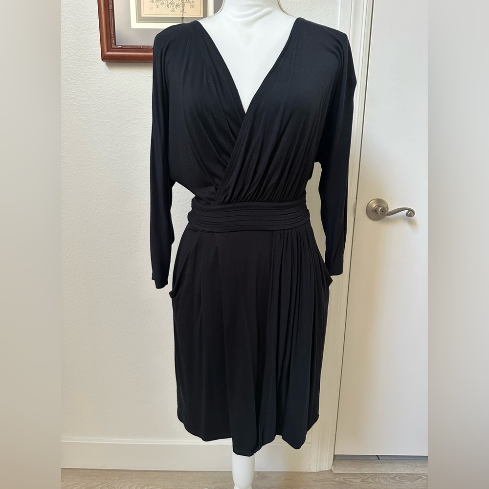 Ella Moss draped black dress size small